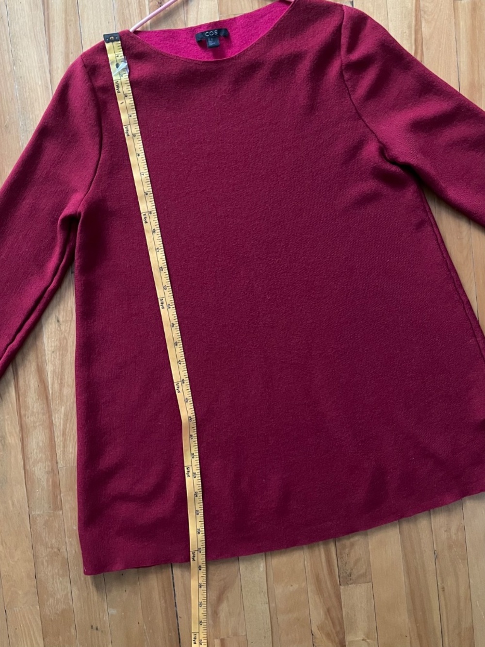 COS raspberry wool tunic - Size M - Picture 6 of 11